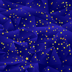 Image showing Set of Yellow Stars. Stars Background.