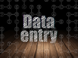 Image showing Data concept: Data Entry in grunge dark room