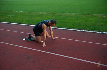 Image showing Athletic man start