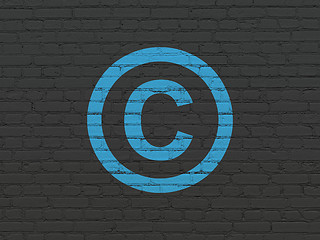 Image showing Law concept: Copyright on wall background