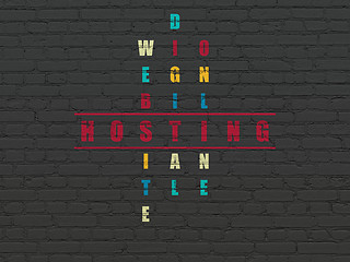 Image showing Web development concept: Hosting in Crossword Puzzle