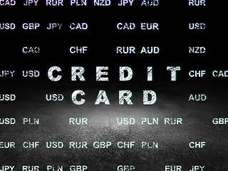 Image showing Money concept: Credit Card in grunge dark room