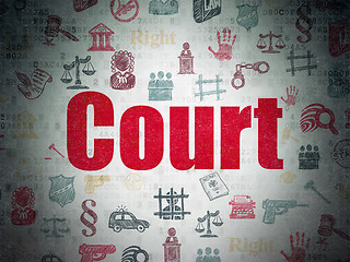Image showing Law concept: Court on Digital Paper background