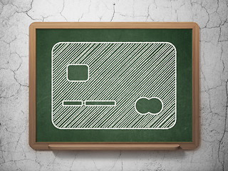 Image showing Money concept: Credit Card on chalkboard background