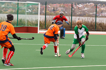 Image showing Youth field hockey competition