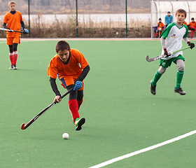 Image showing Youth field hockey competition