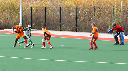 Image showing Youth field hockey competition