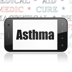 Image showing Healthcare concept: Smartphone with Asthma on display