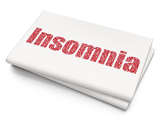 Image showing Medicine concept: Insomnia on Blank Newspaper background