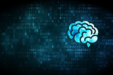 Image showing Medicine concept: Brain on digital background