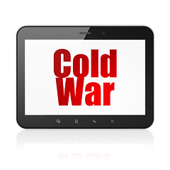 Image showing Politics concept: Tablet Computer with Cold War on display