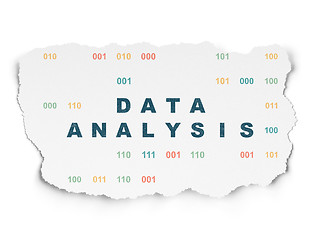 Image showing Data concept: Data Analysis on Torn Paper background