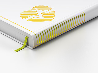 Image showing Medicine concept: closed book, Heart on white background