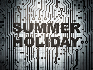 Image showing Travel concept: circuit board with Summer Holiday