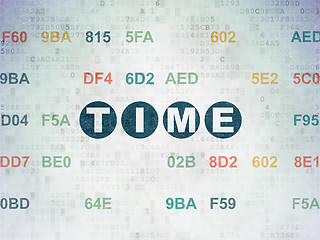 Image showing Time concept: Time on Digital Paper background