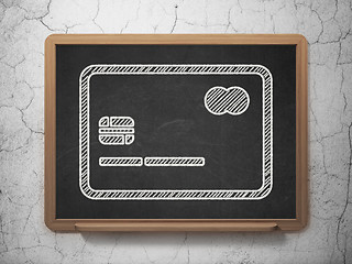 Image showing Money concept: Credit Card on chalkboard background