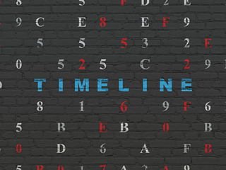 Image showing Time concept: Timeline on wall background