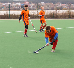 Image showing Youth field hockey competition