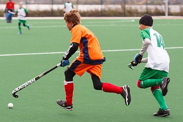 Image showing Youth field hockey competition