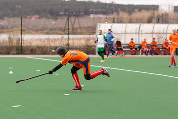 Image showing Youth field hockey competition