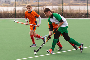 Image showing Youth field hockey competition