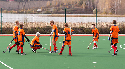 Image showing Youth field hockey competition