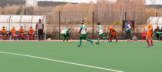 Image showing Youth field hockey competition