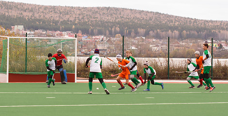 Image showing Youth field hockey competition