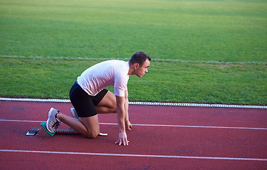 Image showing Athletic man start