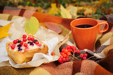 Image showing Romantic autumn still life