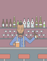 Image showing Barman in the pub.