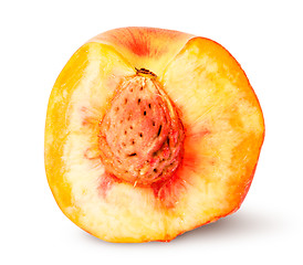 Image showing Juicy ripe half of peach