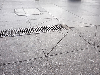 Image showing Grey concrete pavement background