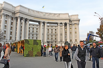 Image showing Military exhibition near Foreign Ministry in Kyiv