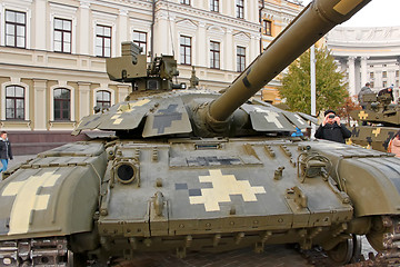 Image showing Tank on exhibition of military equipment in Kyiv