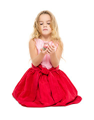 Image showing Little Girl with Magic Ball Dreams