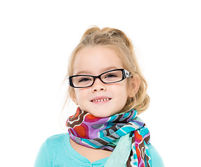 Image showing Little Girl in Eyeglasses Posing