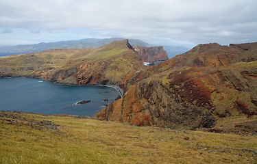 Image showing Cape Ponta de Sao Lourenco, the most eastern edge of Madeira island, Portugal, on cloudy day