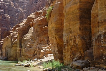 Image showing Scenic cliffs of Wadi Mujib creek in Jordan