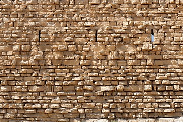 Image showing Ancient stone wall texture of the Kerak castle in Jordan