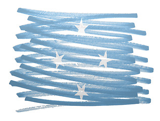 Image showing Flag illustration - Micronesia