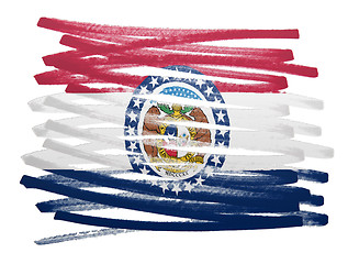 Image showing Flag illustration - Missouri