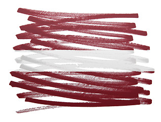 Image showing Flag illustration - Latvia