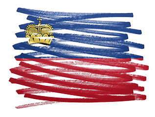 Image showing Flag illustration - Liechtenstein