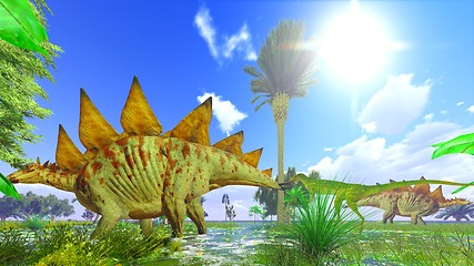 Image showing Tropical dinosaur park