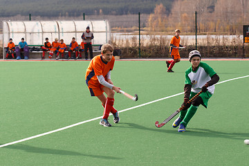 Image showing Youth field hockey competition