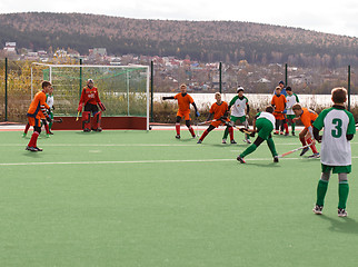 Image showing Youth field hockey competition