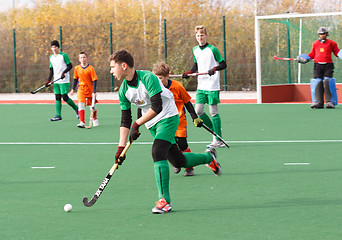 Image showing Youth field hockey competition