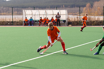 Image showing Youth field hockey competition