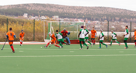 Image showing Youth field hockey competition